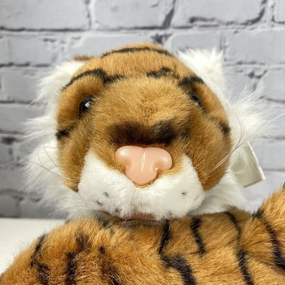 TIGER and BABY Purr-fection MJC Plush Toy 13" Tall Original Hang Tag Vintage - Picture 4 of 11